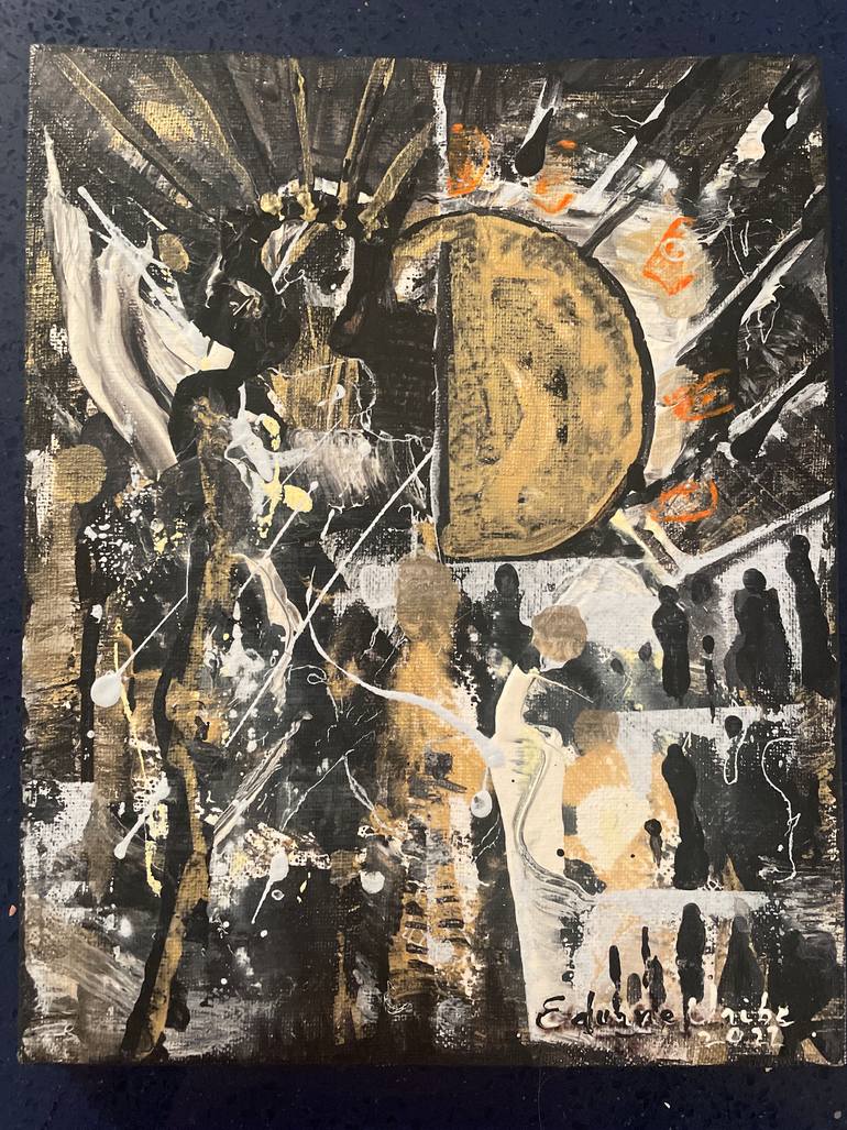 Original Abstract Expressionism Abstract Painting by Edurne Uribe