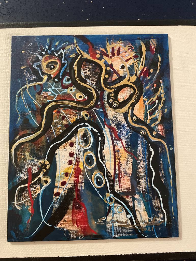Original Abstract Expressionism Abstract Painting by Edurne Uribe