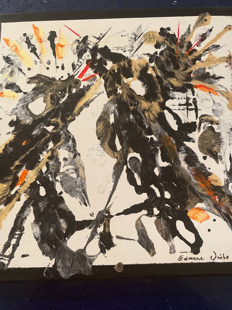 Original Abstract Expressionism Abstract Painting by Edurne Uribe