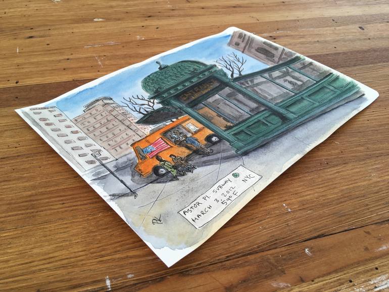 Original Conceptual Cities Painting by Peter Koval