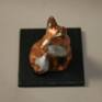 JoAnne Helfert Sullam, American Contemporary
Little Red Fox
2 ¼” w by 2” 31/2” h
Copper and silver leaf concrete
Artist, Signed on the bottom of work
Ltd edition 25 artist proofs
Each fox will vary in the copper/silver.
So no one will look exactly alike.