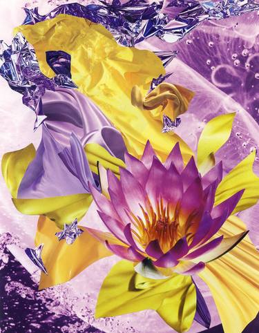 Print of Abstract Floral Collage by Elena Stroganova