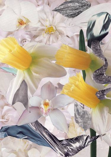 Print of Floral Collage by Elena Stroganova