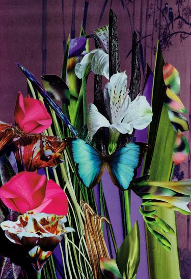 Original Abstract Floral Collage by Elena Stroganova