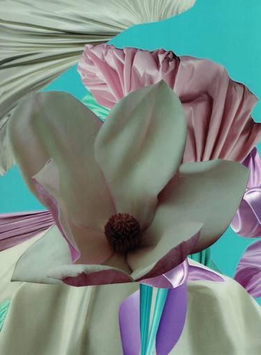 Print of Abstract Floral Collage by Elena Stroganova