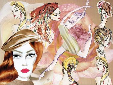 Original Abstract Fashion Collage by Elena Stroganova