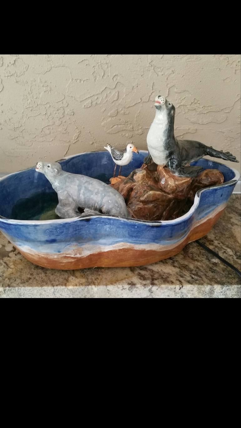 Original Realism Animal Sculpture by Lorrie Goss