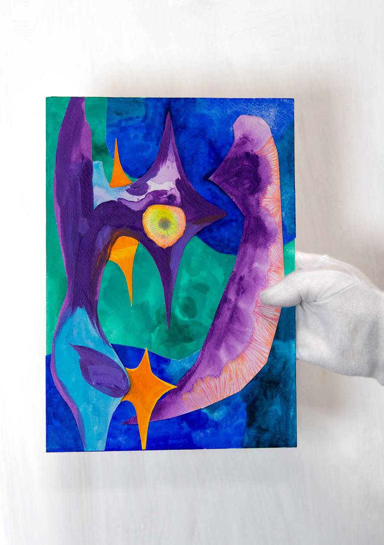 Original Figurative Abstract Collage by Satomi Sugimoto