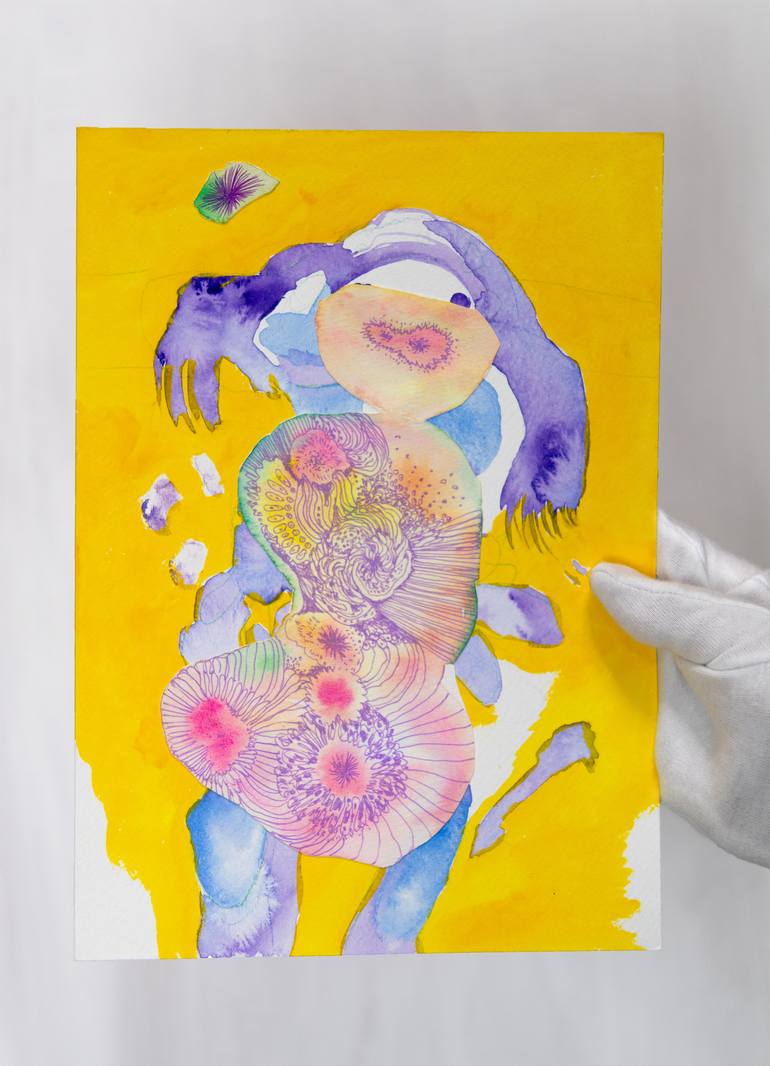 Original Abstract Body Collage by Satomi Sugimoto