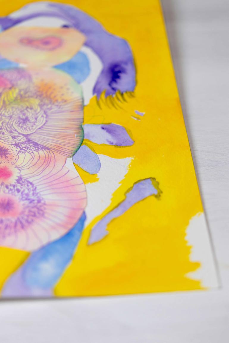 Original Abstract Body Collage by Satomi Sugimoto
