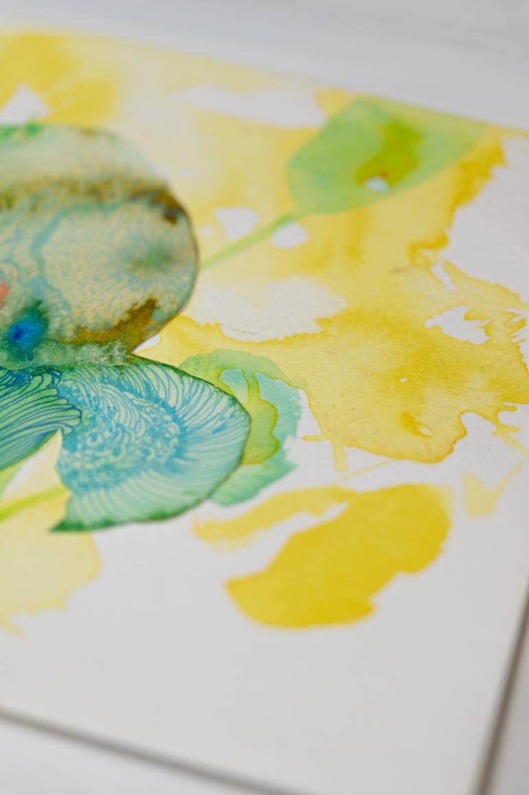 Original Abstract Botanic Collage by Satomi Sugimoto
