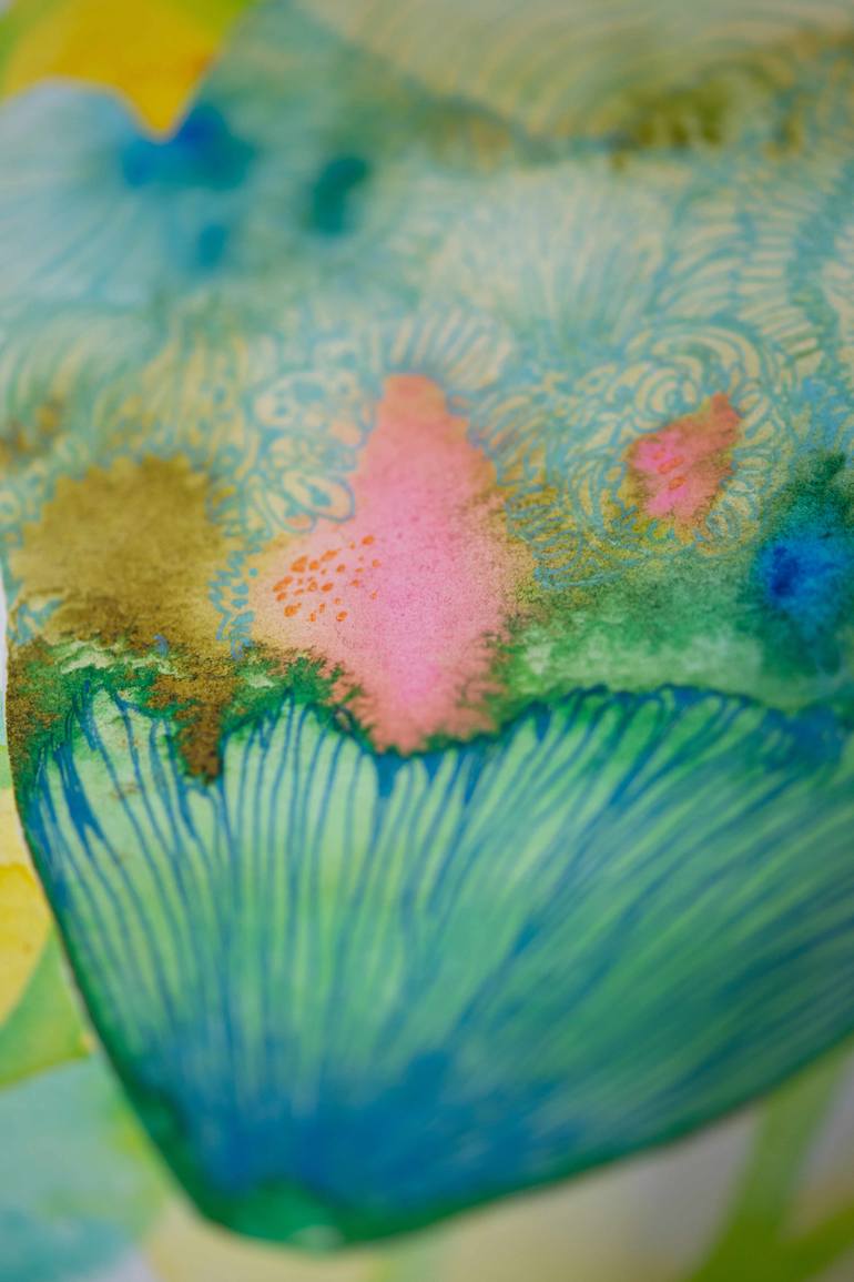 Original Abstract Botanic Collage by Satomi Sugimoto