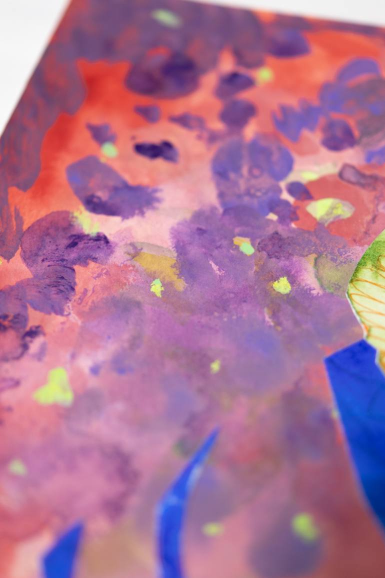 Original Illustration Abstract Painting by Satomi Sugimoto