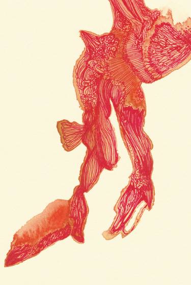 Original Abstract Body Drawings by Satomi Sugimoto