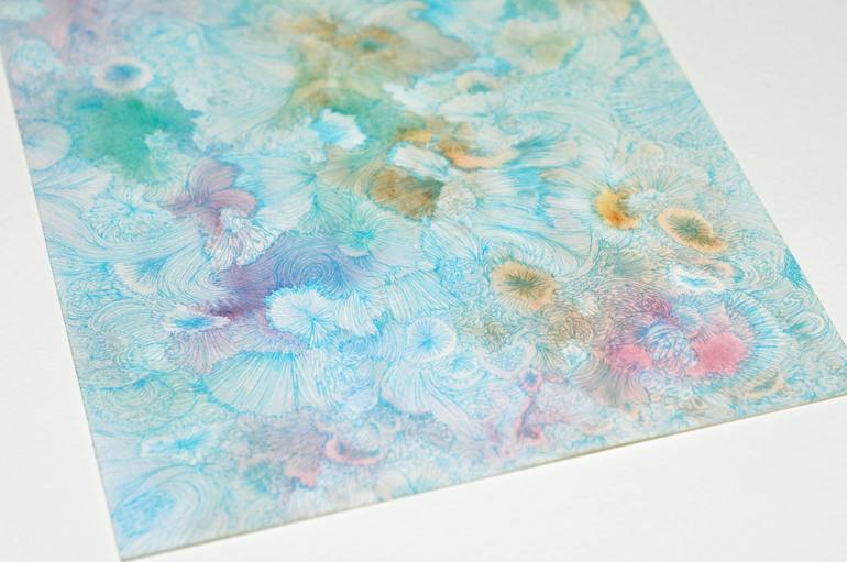 Original Abstract Floral Drawing by Satomi Sugimoto