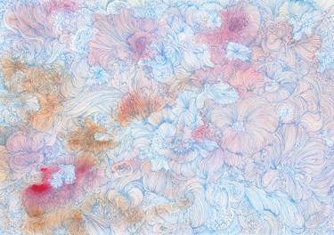 Original Abstract Floral Drawings by Satomi Sugimoto