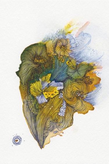 Print of Abstract Floral Drawings by Satomi Sugimoto