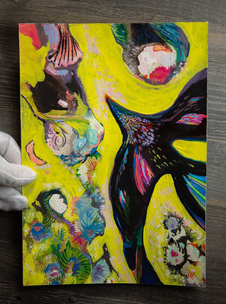 Original Illustration Animal Painting by Satomi Sugimoto
