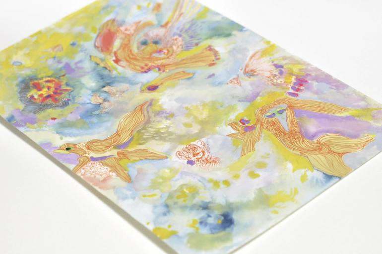 Original Illustration Abstract Painting by Satomi Sugimoto