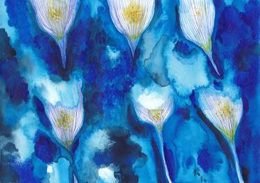 Print of Abstract Botanic Paintings by Satomi Sugimoto