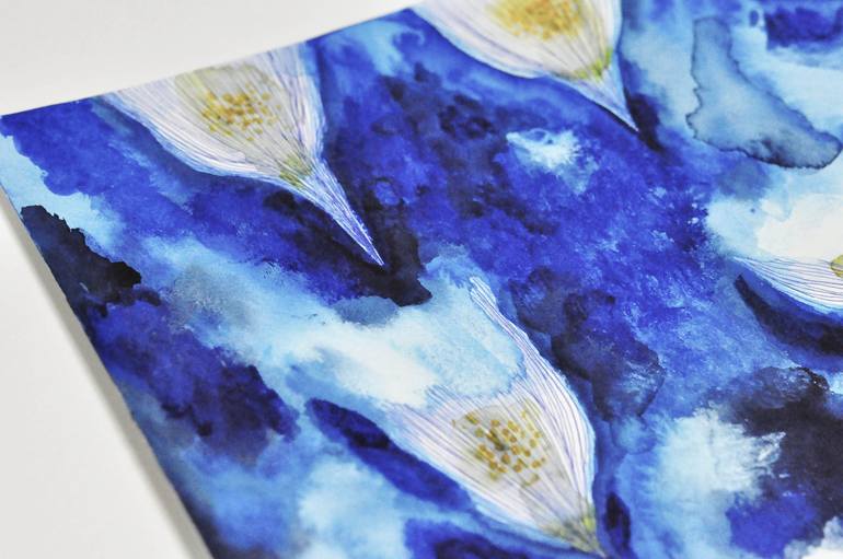 Original Abstract Botanic Painting by Satomi Sugimoto