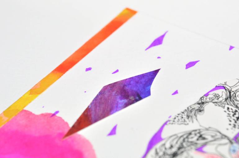 Original Abstract Collage by Satomi Sugimoto