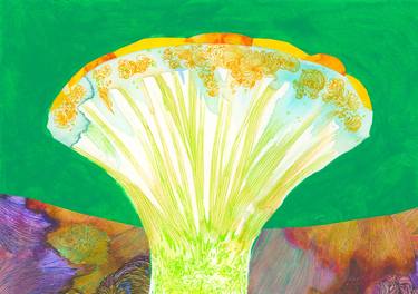 Print of Fine Art Botanic Collage by Satomi Sugimoto