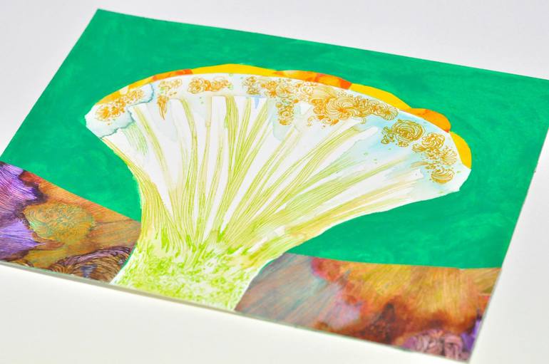 Original Fine Art Botanic Collage by Satomi Sugimoto