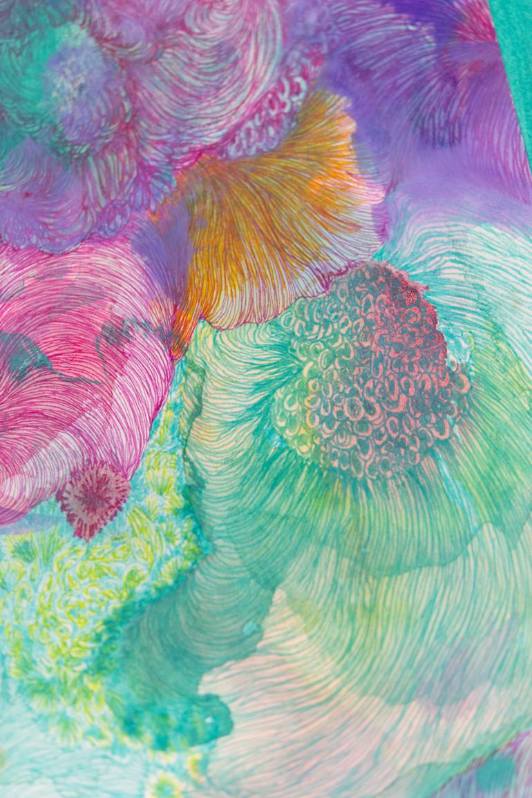 Original Abstract Nature Drawing by Satomi Sugimoto