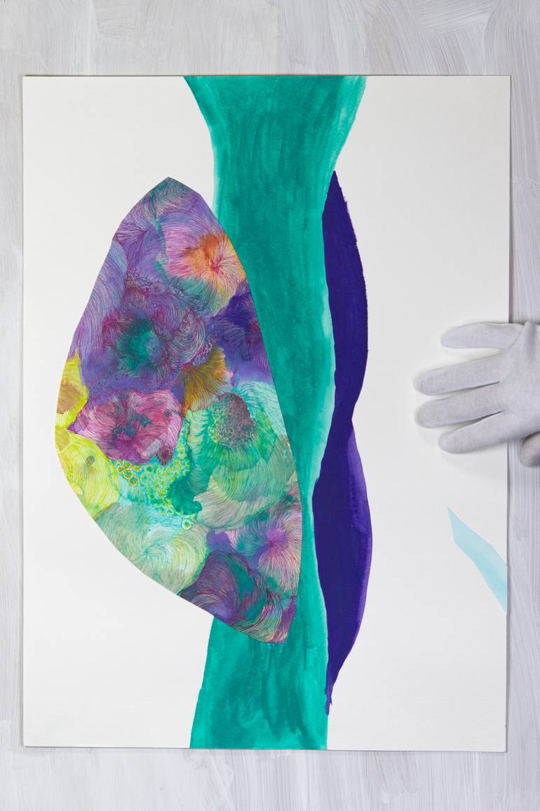 Original Abstract Nature Drawing by Satomi Sugimoto
