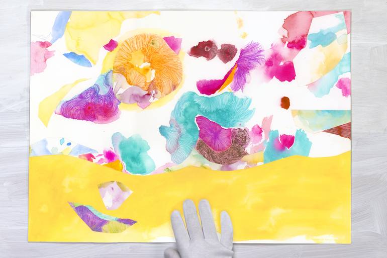 Original Abstract Nature Drawing by Satomi Sugimoto