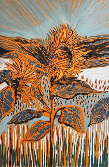 Original Abstract Nature Paintings by Stéphanie De Malherbe