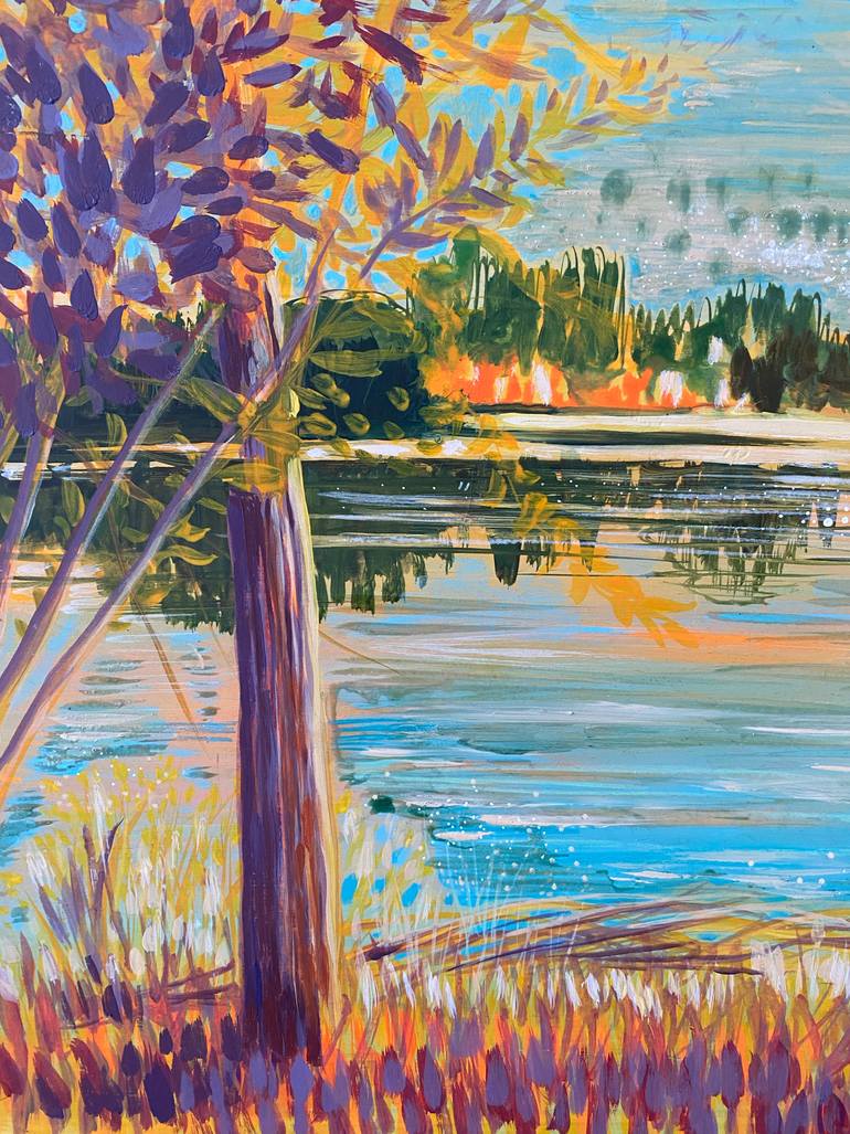 Original Impressionism Landscape Painting by Stéphanie De Malherbe