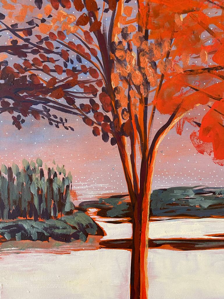 Original Color Field Painting Landscape Painting by Stéphanie De Malherbe