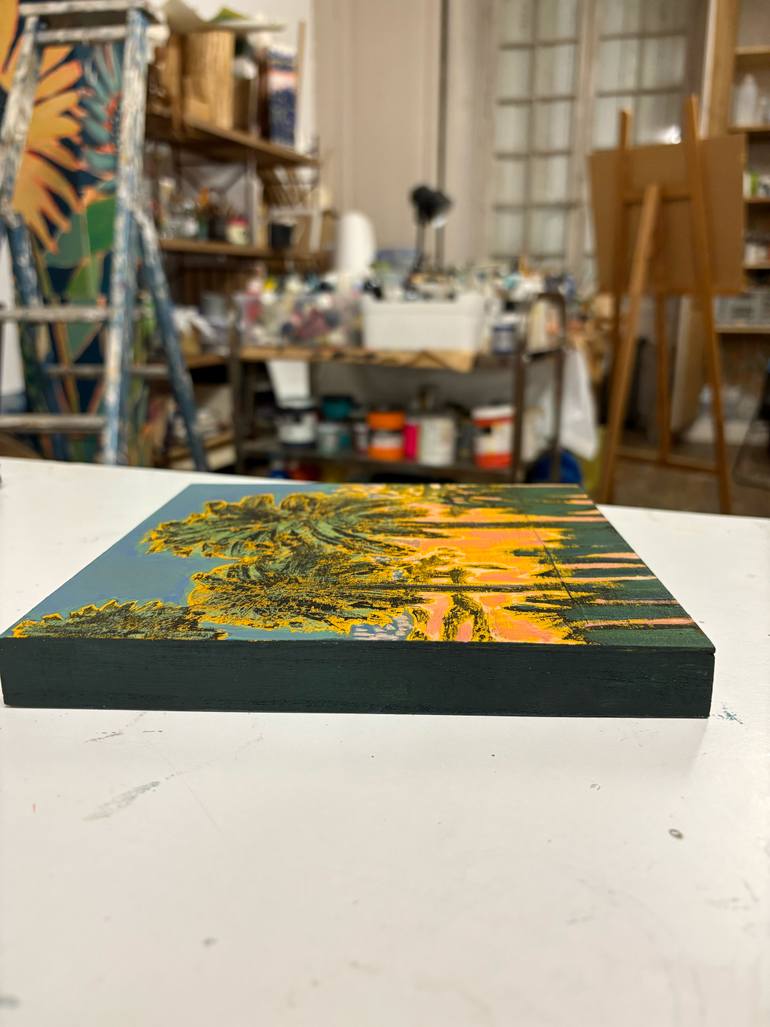 Original Abstract Expressionism Landscape Painting by Stéphanie De Malherbe