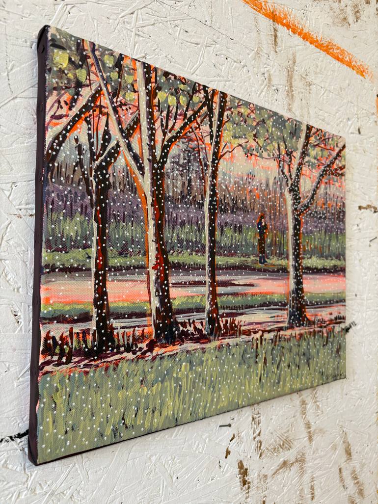 Original Abstract Expressionism Landscape Painting by Stéphanie De Malherbe