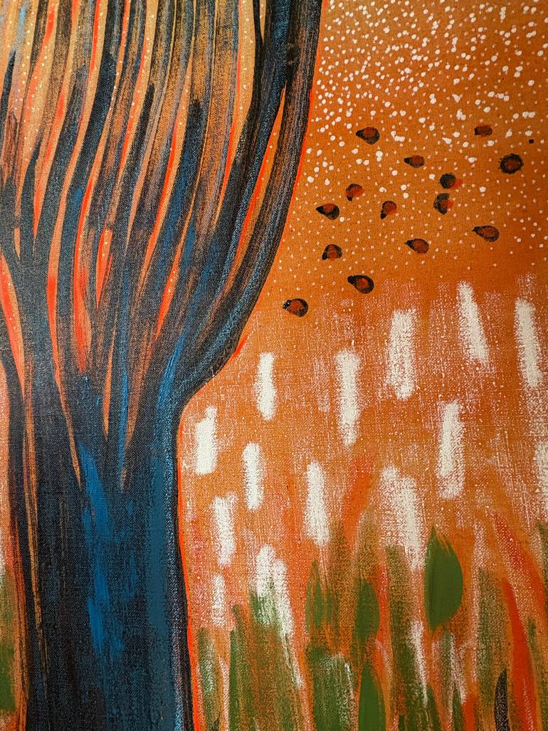 Original Abstract Expressionism Landscape Painting by Stéphanie De Malherbe