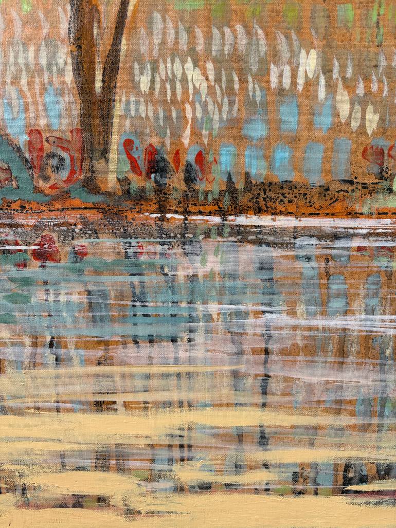 Original Abstract Expressionism Landscape Painting by Stéphanie De Malherbe