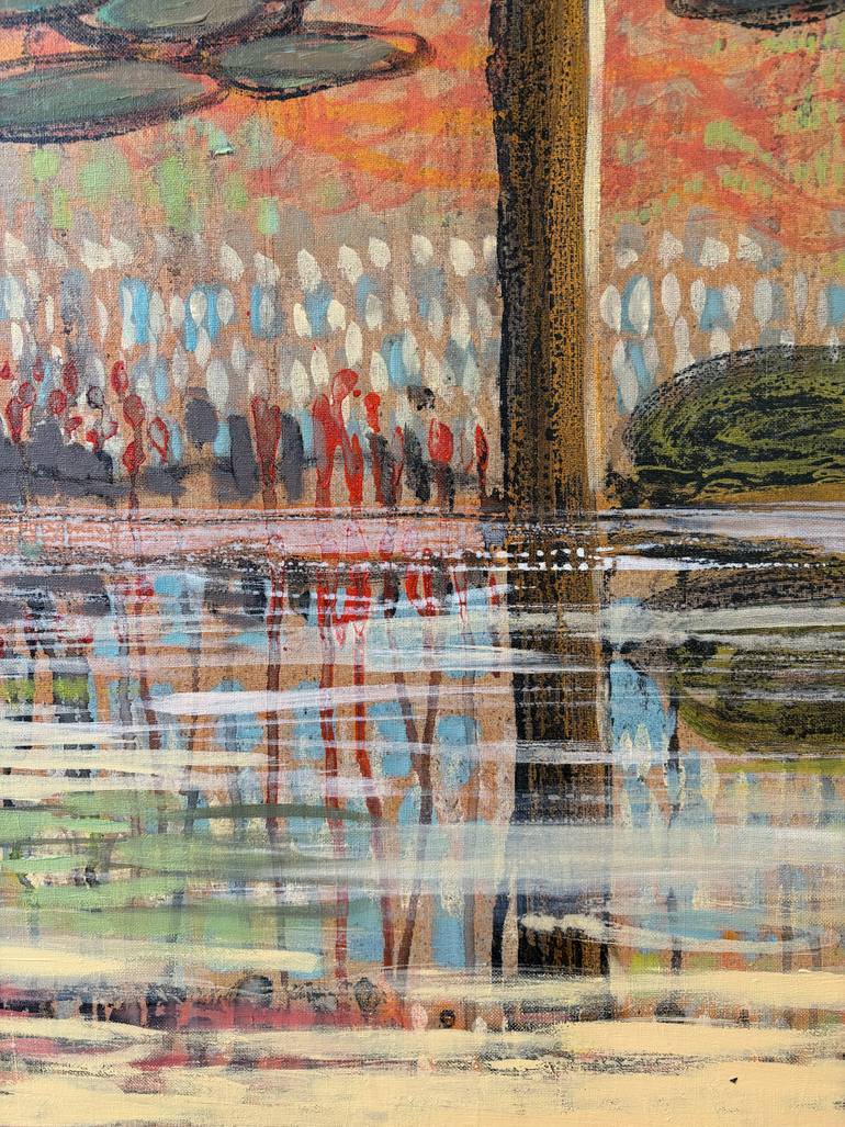 Original Abstract Expressionism Landscape Painting by Stéphanie De Malherbe