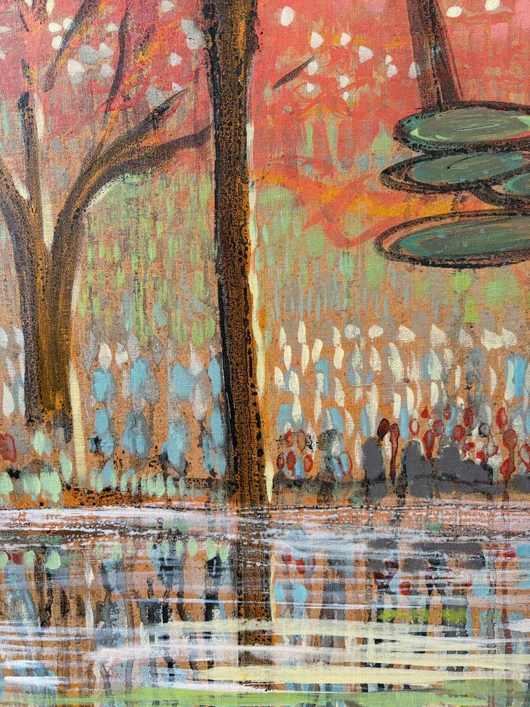 Original Abstract Expressionism Landscape Painting by Stéphanie De Malherbe