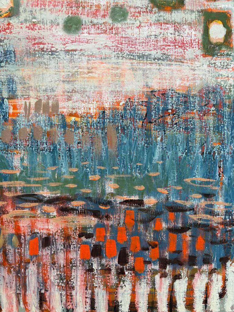 Original Abstract Expressionism Landscape Painting by Stéphanie De Malherbe