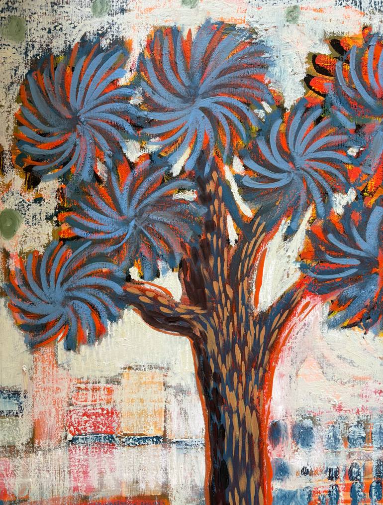 Original Abstract Expressionism Landscape Painting by Stéphanie De Malherbe