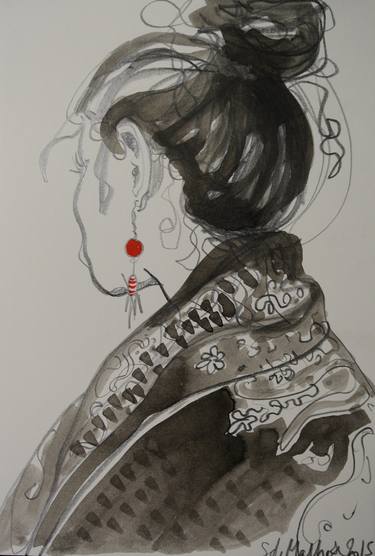 Print of Figurative Portrait Drawings by Stéphanie de Malherbe