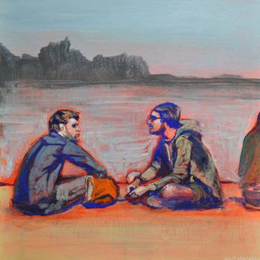 Original Figurative People Paintings by StéPhanie De Malherbe