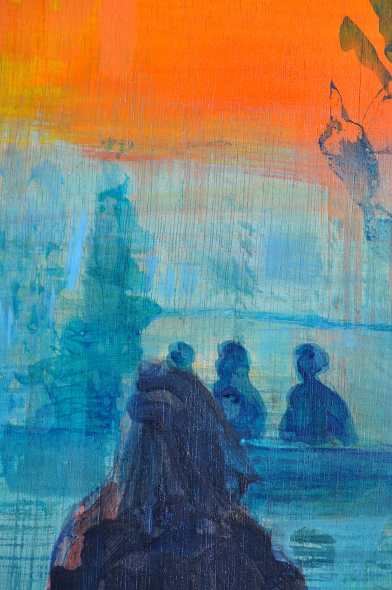 Original Abstract People Painting by Stéphanie De Malherbe