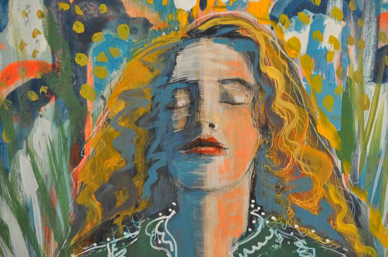 Original Abstract People Painting by Stéphanie De Malherbe