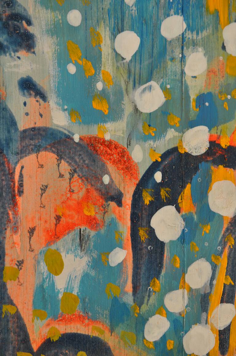Original Abstract People Painting by Stéphanie De Malherbe