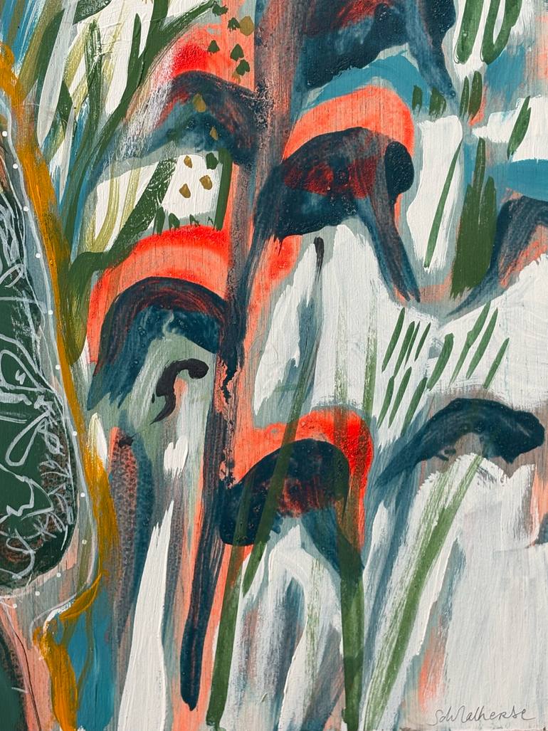 Original Abstract People Painting by Stéphanie De Malherbe