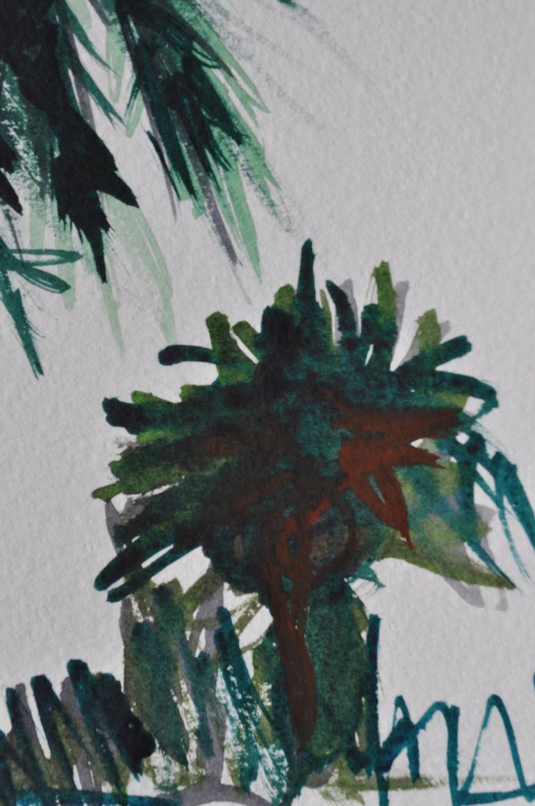 Original Abstract Expressionism Tree Drawing by Stéphanie De Malherbe