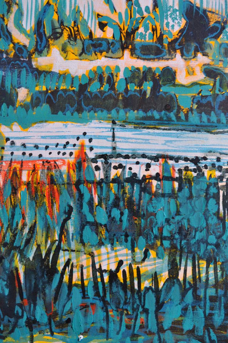 Original Abstract Expressionism Abstract Painting by Stéphanie De Malherbe